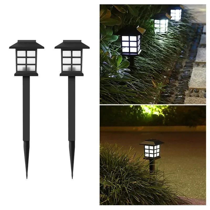 2 Pack Solar Pathway Light Outdoor Solar Lamp Waterproof Landscape Lighting for Garden Yard Patio Walkway Driveway Camping Decor