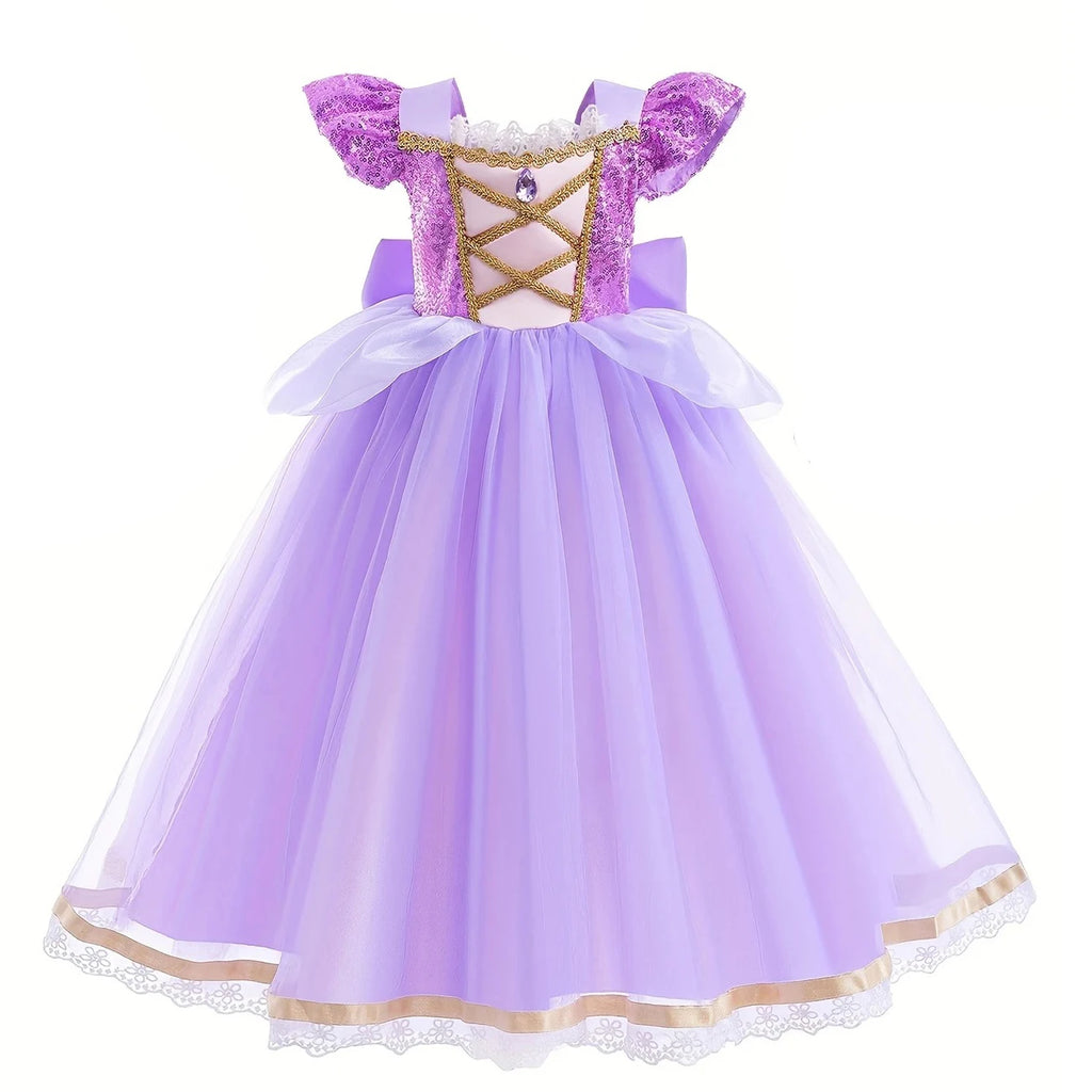 Baby Girls Purple Princess Dress Costume for Halloween & Parties