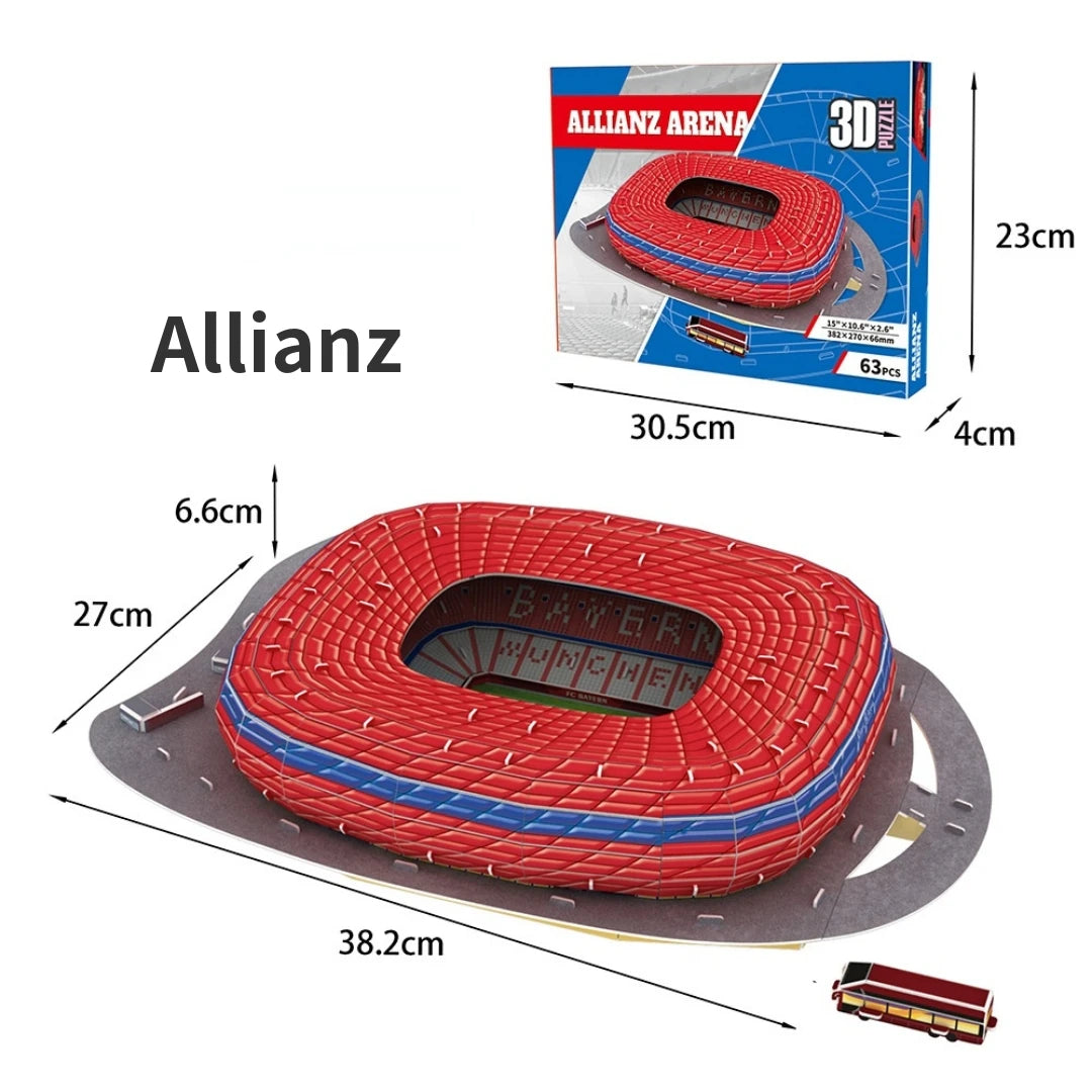 A Large 3D Paper Stadium Puzzle Model for Passionate Football Fans to Fight with Your Home Team, Halloween/Christmas Gifts