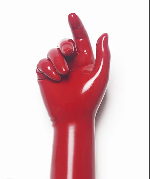 Black Latex Short Gloves for Cosplay Costumes