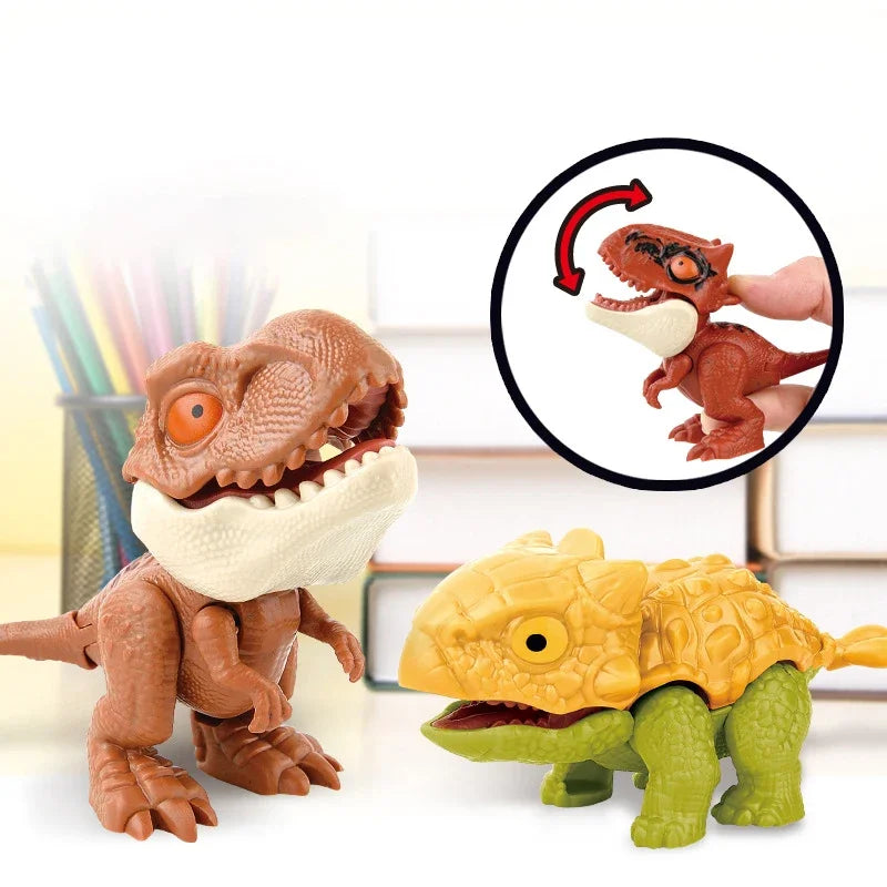 Mini Finger Dinosaur Toys for Kids - Interactive Creative Tricky Tyrannosaurus Model Funny Animal Play Gifts