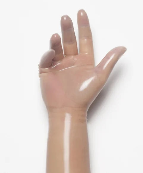 Black Latex Short Gloves for Cosplay Costumes
