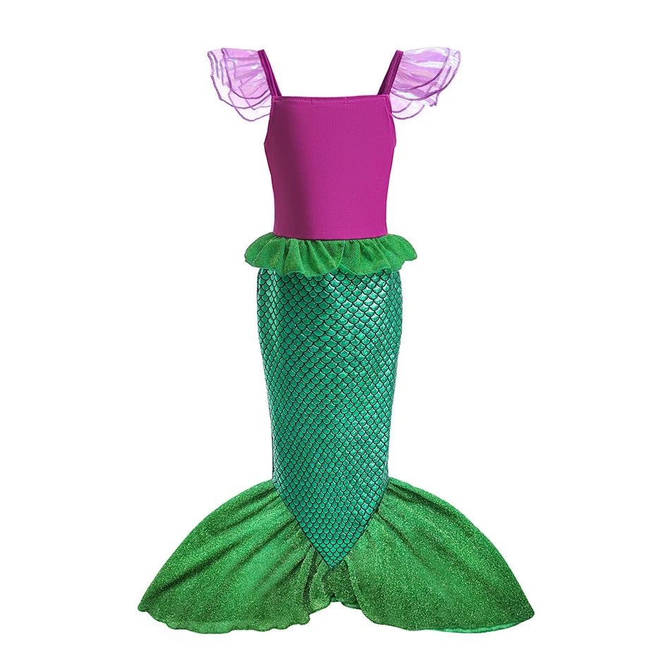 Girls Mermaid Princess Costume Dress for Carnival & Parties