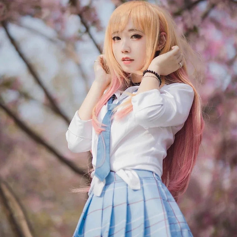 Anime School Uniform Cosplay Costume with Wig