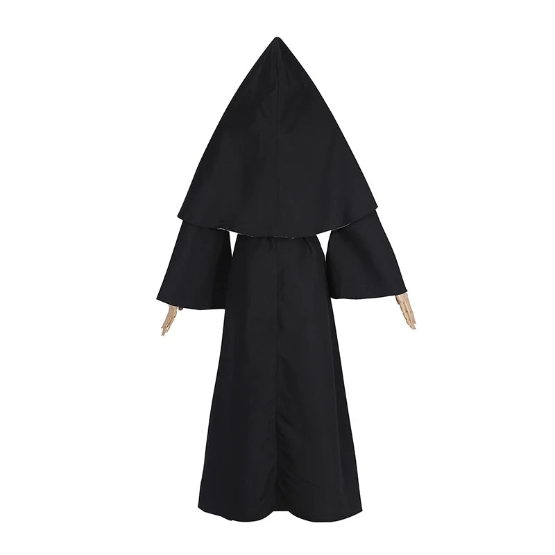 Women’s Gothic Nun Horror Costume Black Halloween Outfit