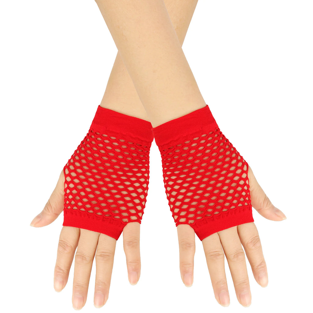Fingerless Fishnet Gloves for Party Dance and Costume