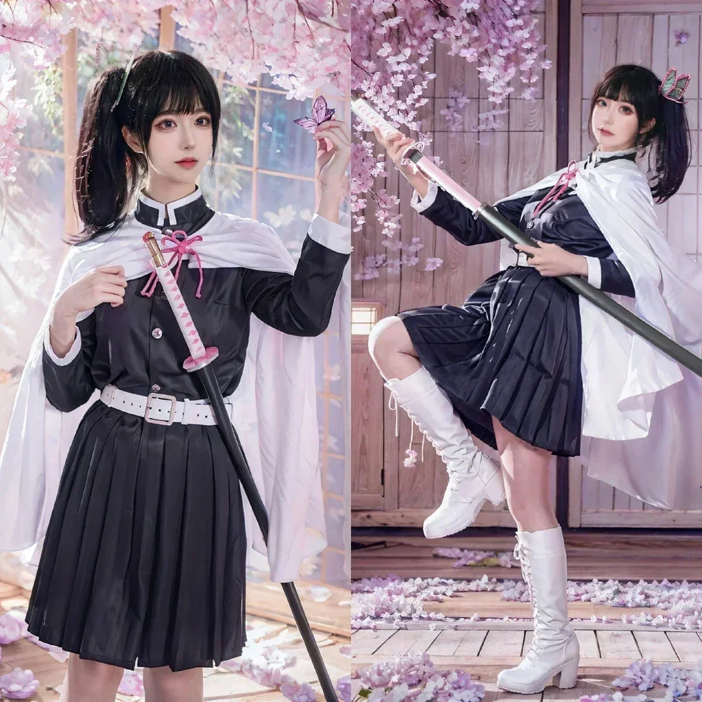 Anime-Inspired Kimono Cosplay Costume with Wig for Women