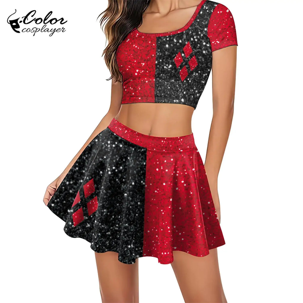 Women’s Colorful Clown Cosplay Costume Suit for Parties