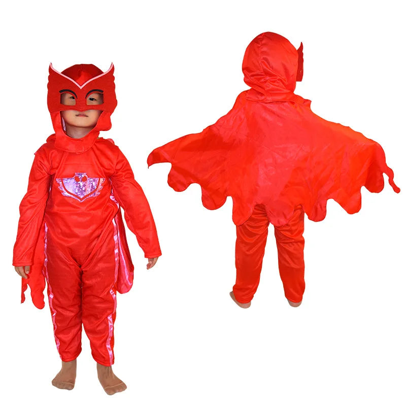 Kids Cartoon Hero Jumpsuit Costume with Mask