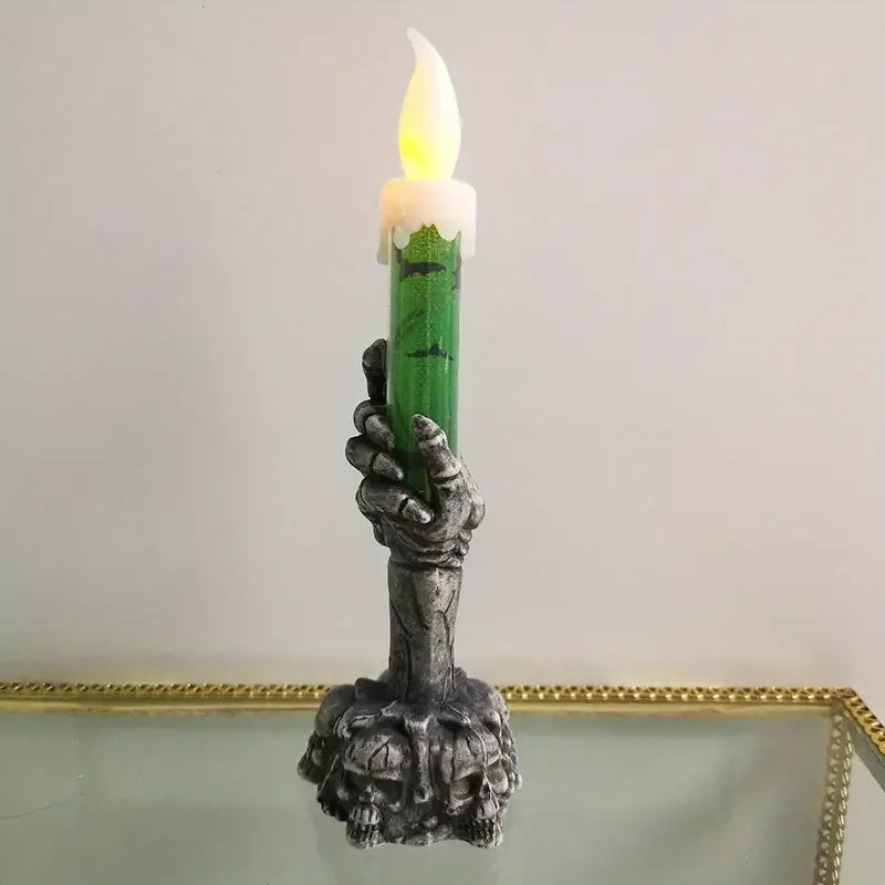 Halloween LED Skeleton Hand Candle Horror Decoration
