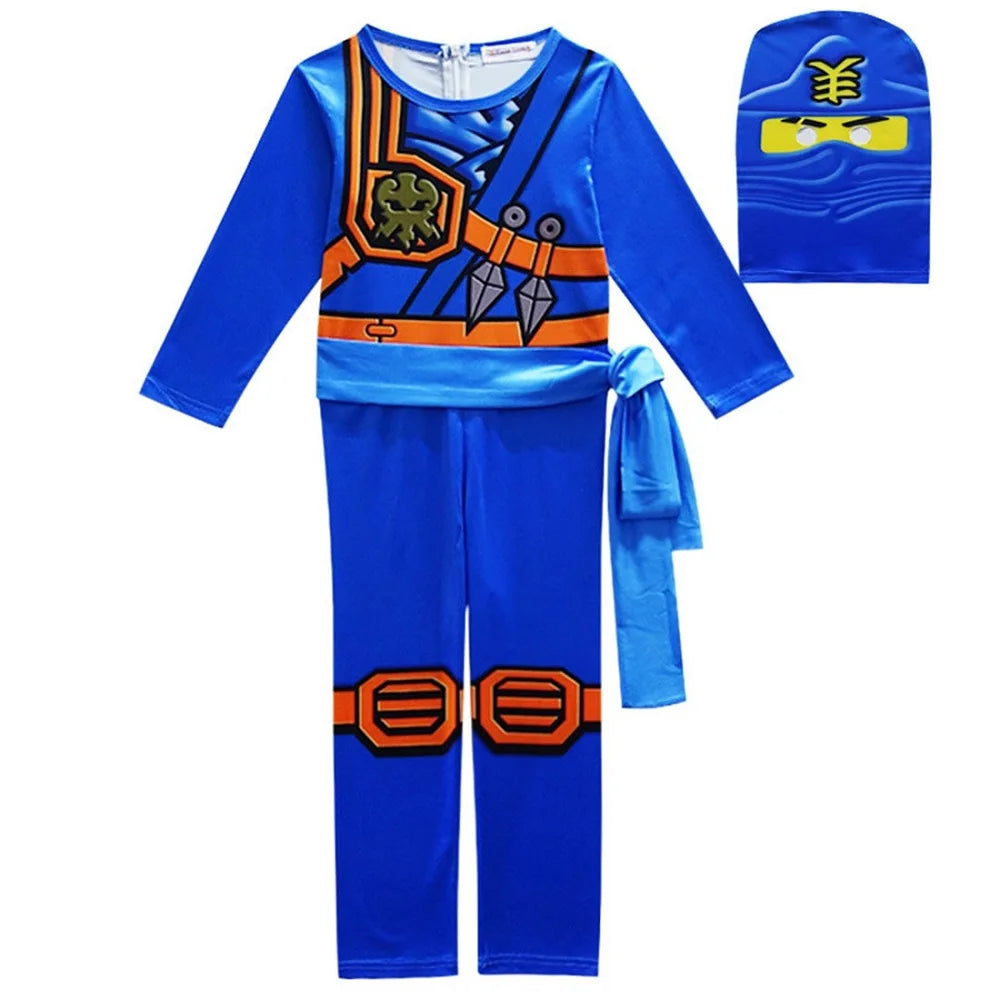 Ninja Cosplay Jumpsuit Costume Set for Halloween & Parties