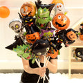 10/30/50pcs Mini Halloween Element Death Bat Pumpkin Aluminum Coil Balloons Random Style Halloween Party Decoration Globos