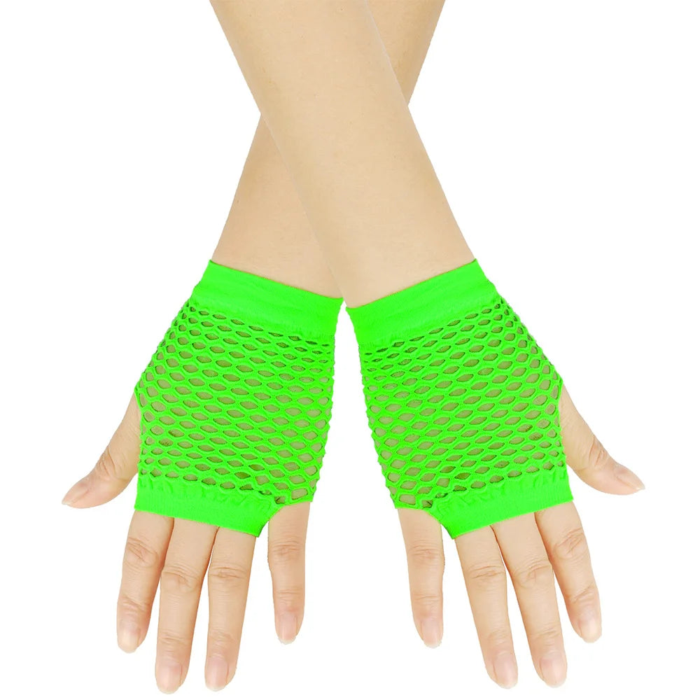 Fingerless Fishnet Gloves for Party Dance and Costume