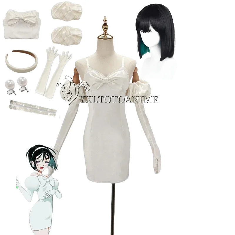 Dark Blue Anime-Inspired Cosplay Dress Wig Set