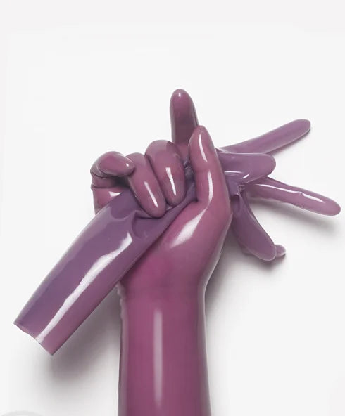 Black Latex Short Gloves for Cosplay Costumes