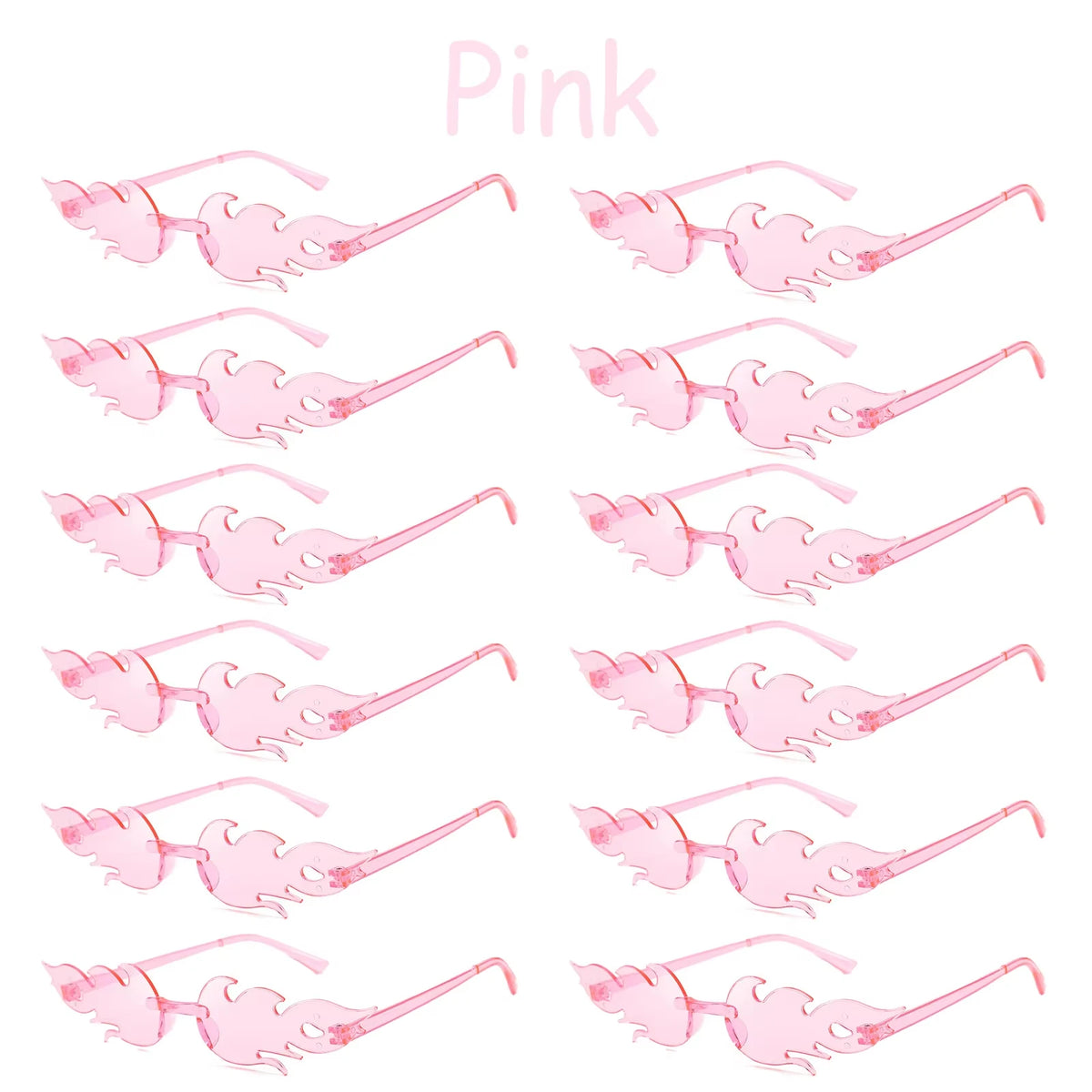 12-120 Pcs Red Fire Flame Glasses Fire Shape Sunglasses Fire Sunglasses Party Decor for Summer Shower Wedding Halloween Cosplay