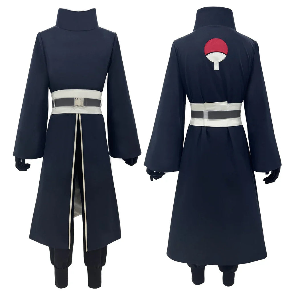 Anime Ninja Cosplay Costume Coat Pants Belt & Gloves Set