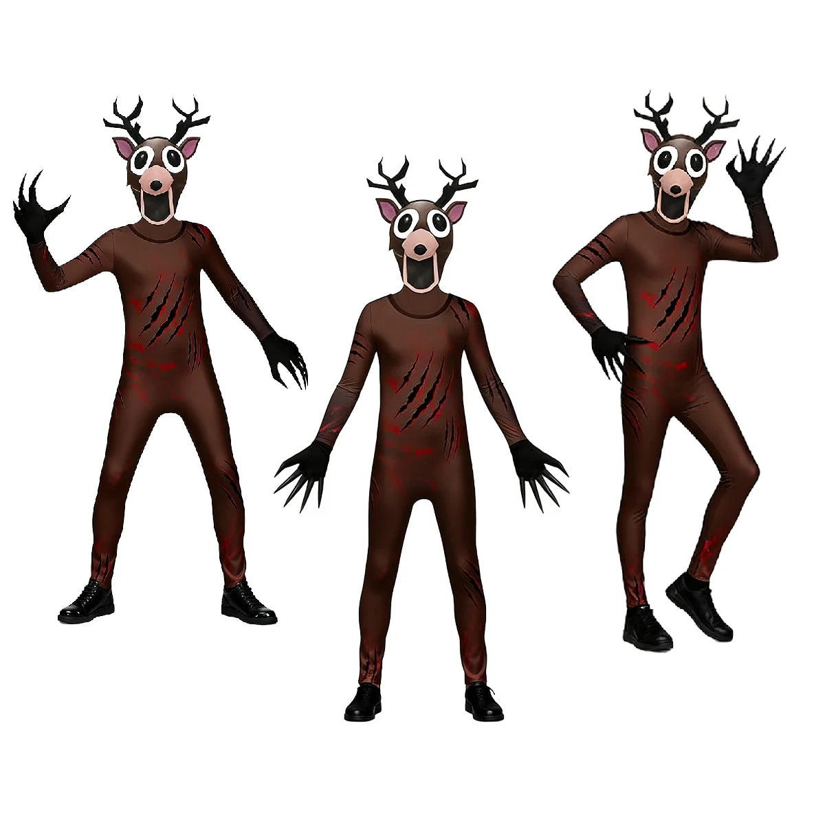 Forest Deer Animal Cosplay Jumpsuit for Kids & Adults