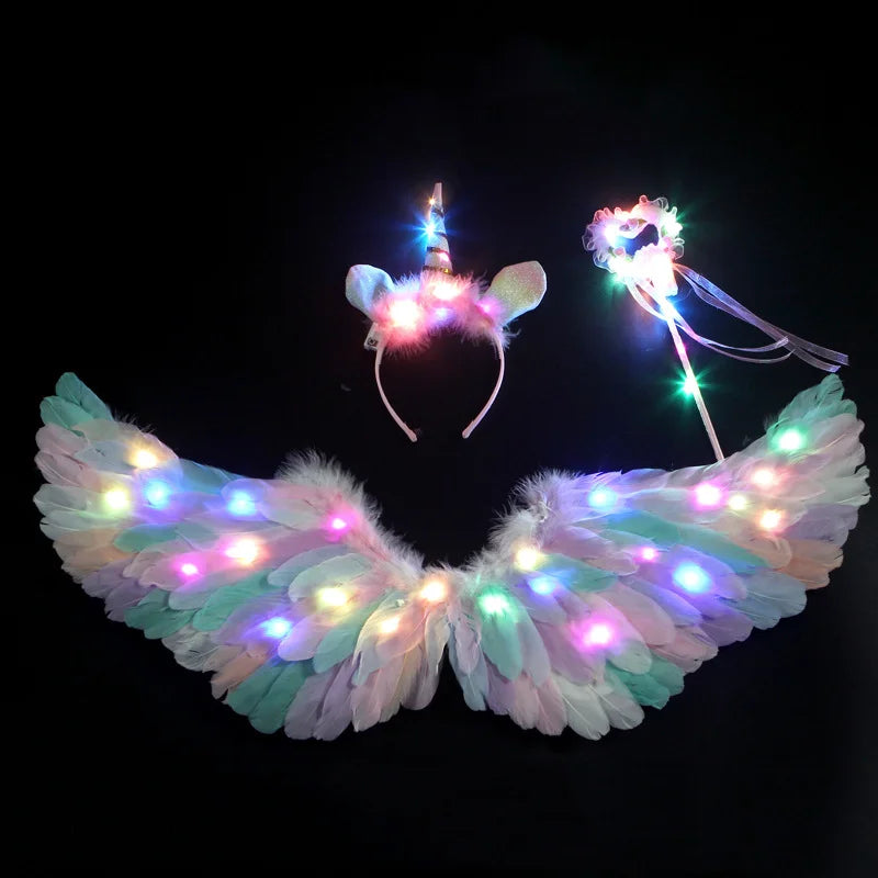 Angel Wing, Halo and Fairy Wand Costume Set