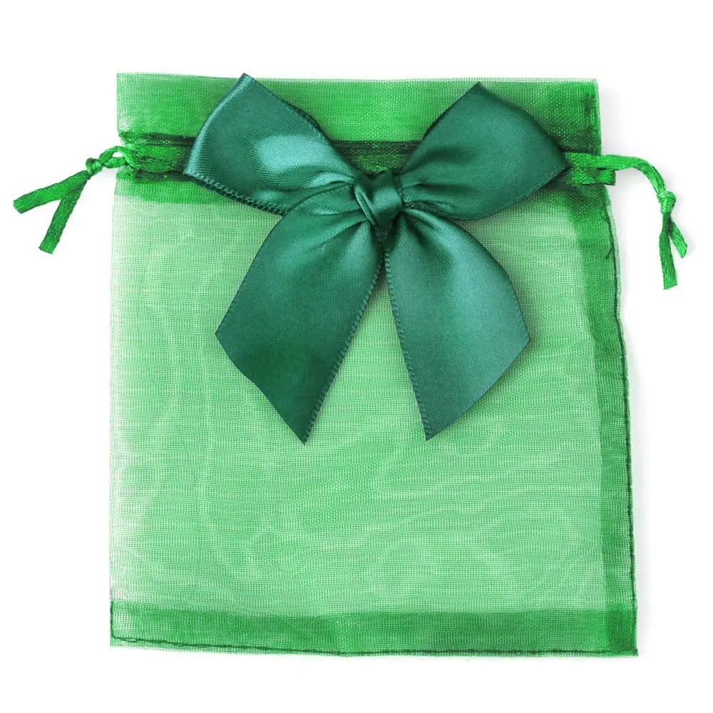 10/20/50pcs/lot New Organza Gift Bag Bowknot Christmas Party Wedding Candy Bags Exquisite Jewelry Packing Drawstring Pouch