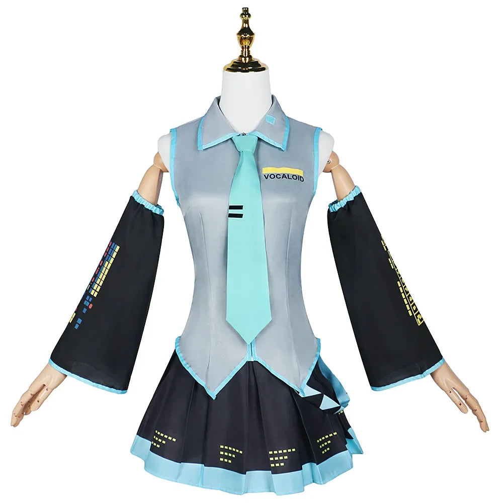 Anime-Inspired Performance Cosplay Outfit with Skirt & Wig