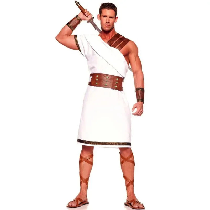Men’s Greek Roman Gladiator Costume for Halloween