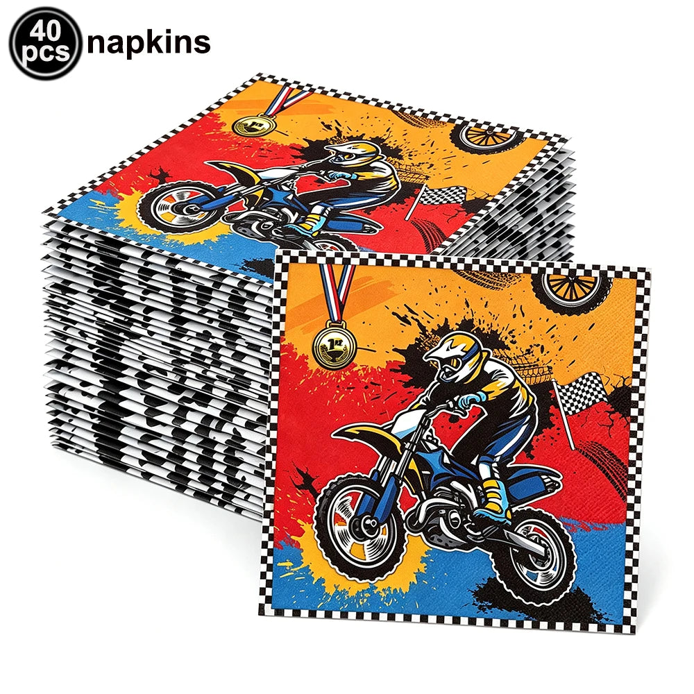 Motorcycle 2 3rd Birthday Party Decorations Motor Helmet Balloon Set Cake Toppers Banner Man Boys Motocross Sport Party Supplies