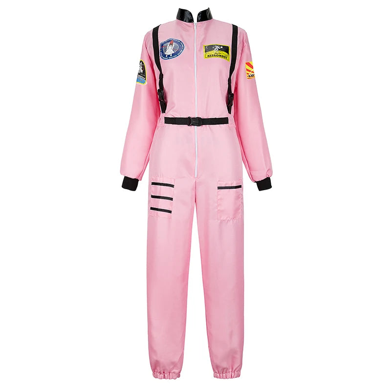 Adult Astronaut Costume Silver Space Suit for Parties