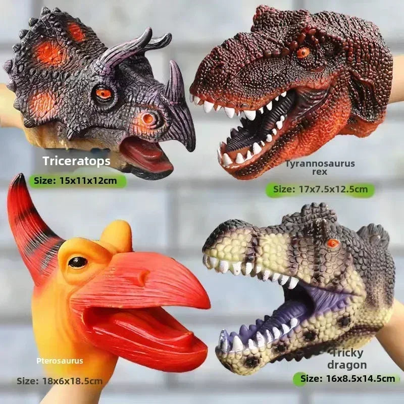 Hand Puppets Dinosaur head Model Toy T-Rex Dino Park Dolls Dinosaur Worlds Soft Toy for Gifts