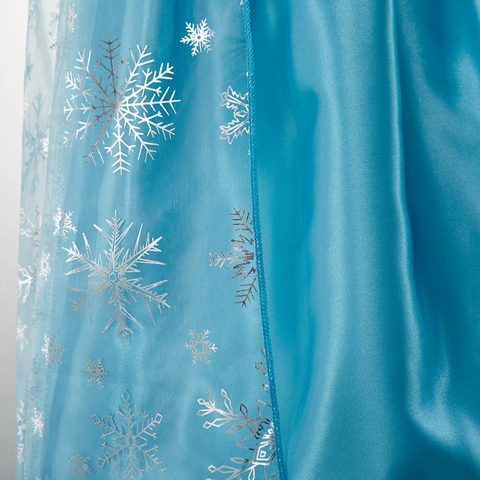 Girls Sequined Snow Queen Dress, Winter Princess Costume
