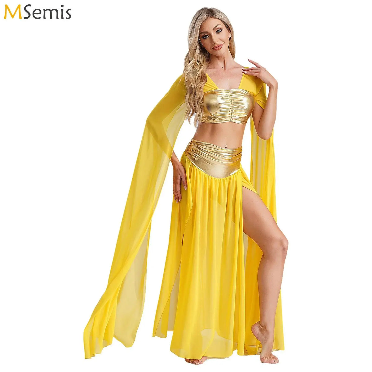 Women’s Egyptian-Inspired Costume Crop Top & Skirt Set