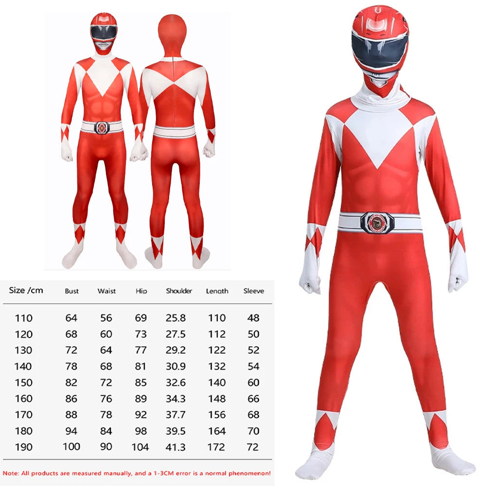 Samurai-Inspired Superhero Jumpsuit Costume with Mask