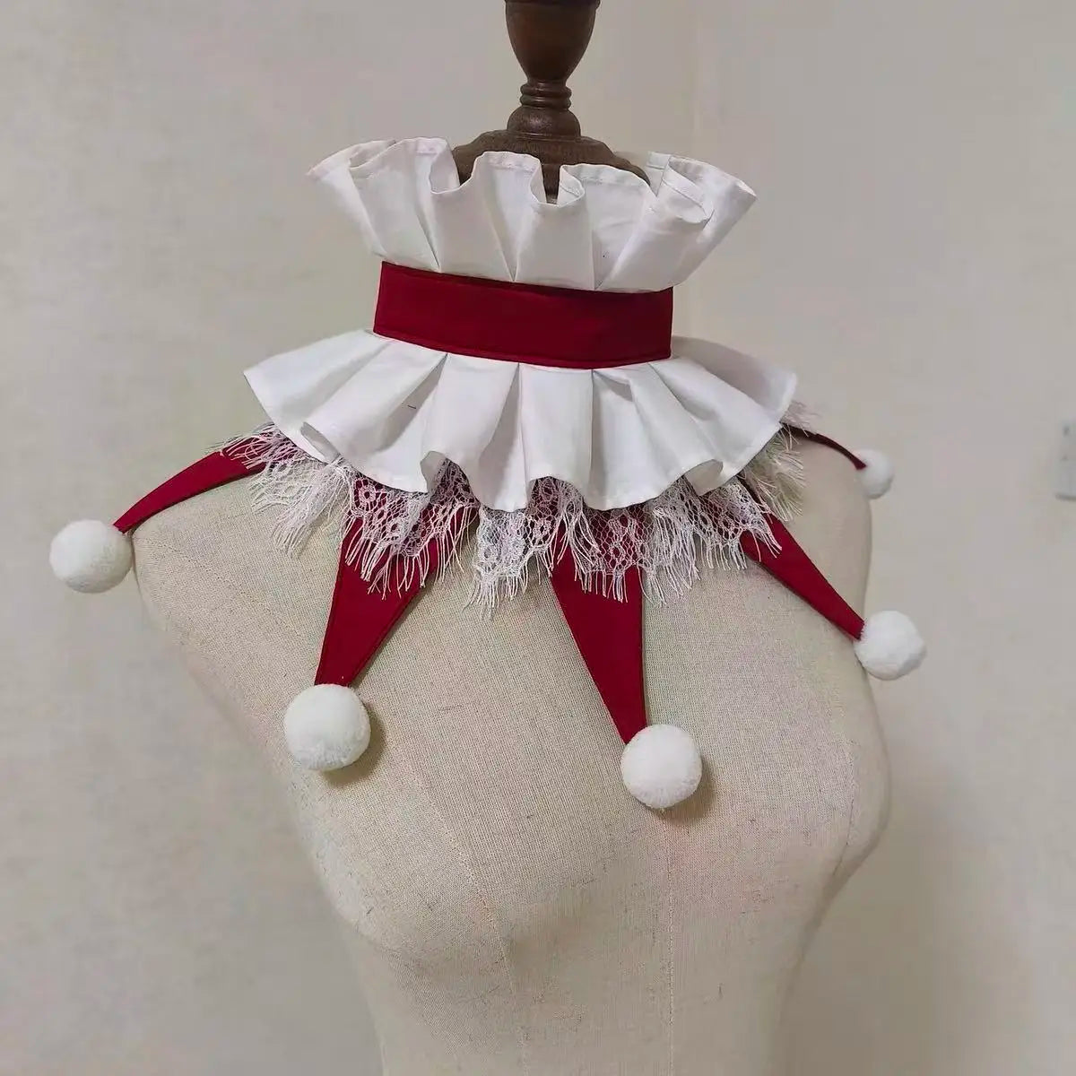 Cute wear fairy tale style clown collar cos stage clown ruff collars Halloween colorful clowns chocker