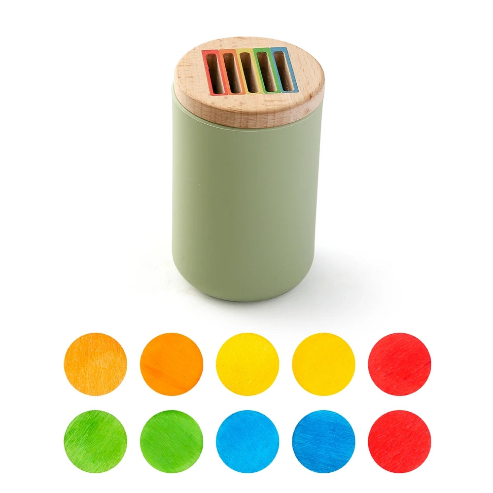 Montessori Silicone Toys Color Sorting Fine Motor Toys Shape Matching Sensory Toys Early Educational Puzzle Toys for Toddlers