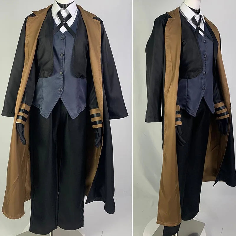 Detective-Inspired Cosplay Costume with Hat Trench Coat