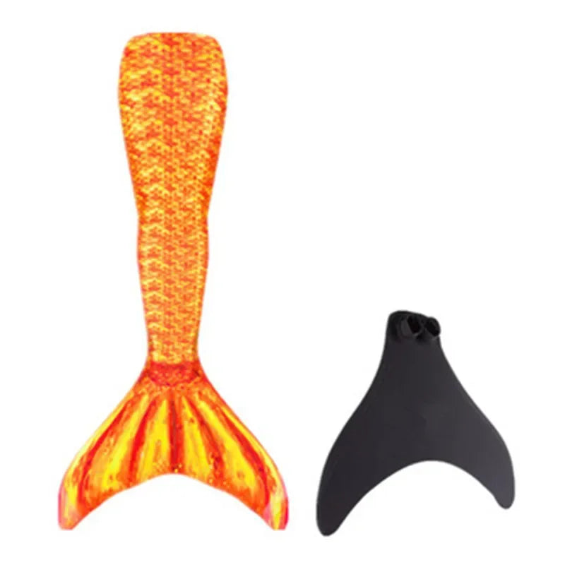 Mermaid Tail Costume Swimsuit with Monofin for Kids & Adults