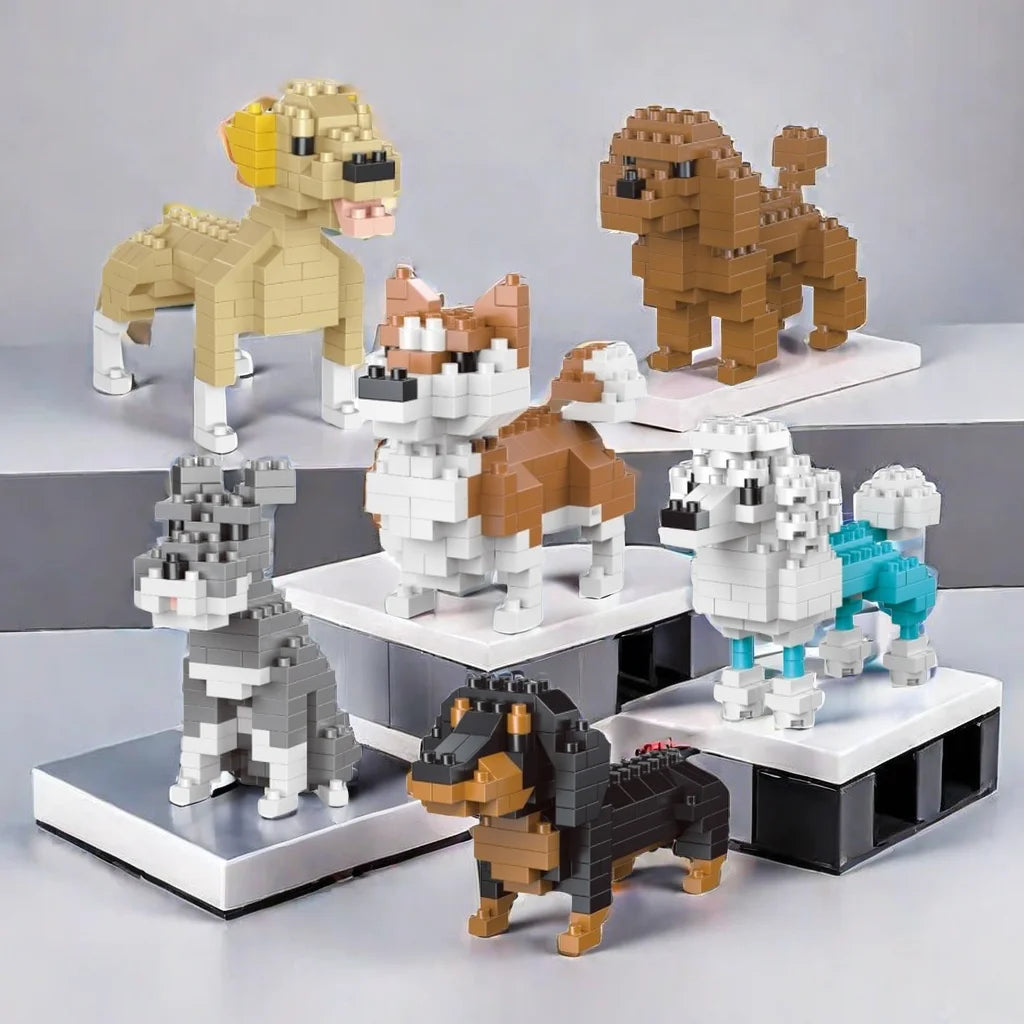 Mini Dachshund Dog Building Blocks Toy for Adults and Kids: Detailed and Lifelike Design,  Fun and Educational Construction Set
