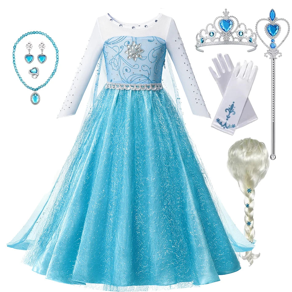 Girls Fantasy Princess Dress Halloween Costume for Kids