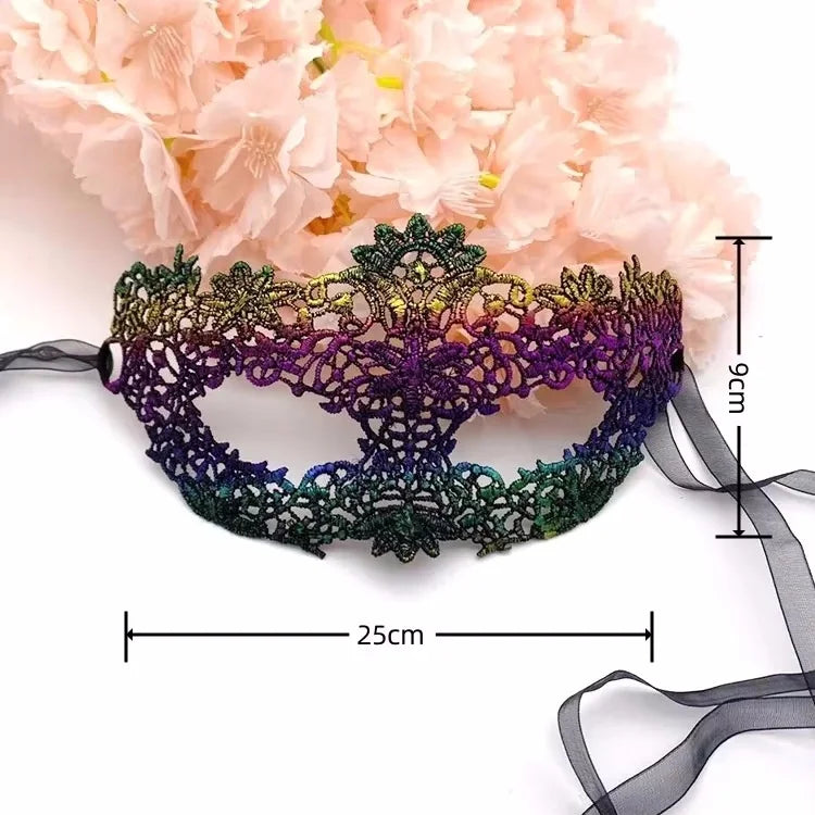 Gold Silver Lace Masquerade Eye Mask for Costume Parties