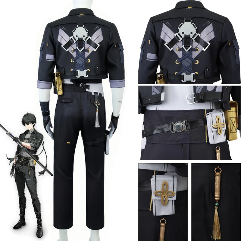 Male Fantasy Game Cosplay Costume with Wig for Halloween