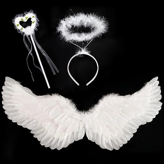 Angel Wing, Halo and Fairy Wand Costume Set