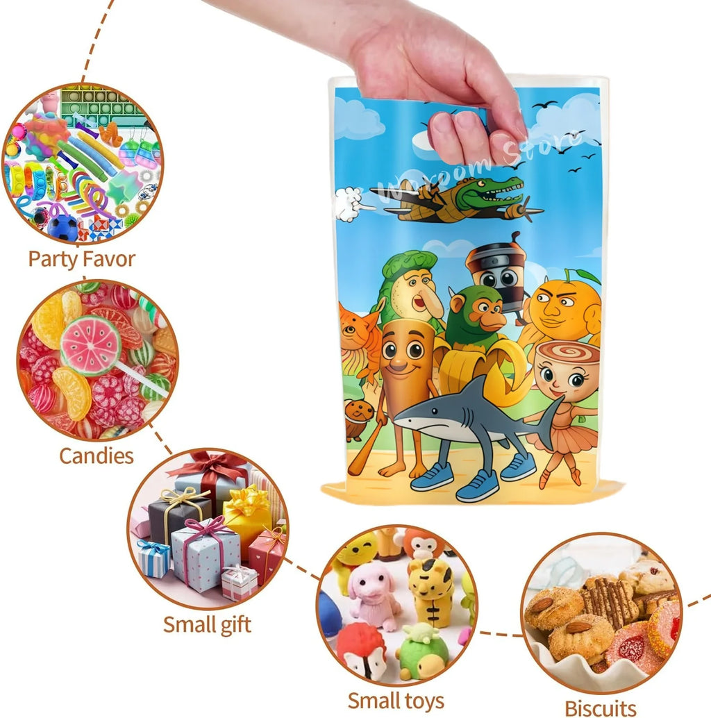 Italian Brainrot Gift Bag Tung Sahur Birthday Party Decoration Loot Goodie Bag Candy Bag Baby Shower Brainrot Party Favors