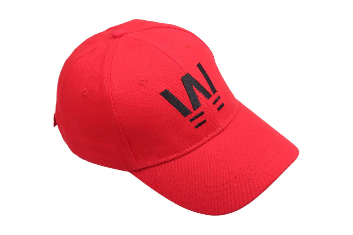 Red Embroidered Baseball Cap Adjustable Casual Sun Hat