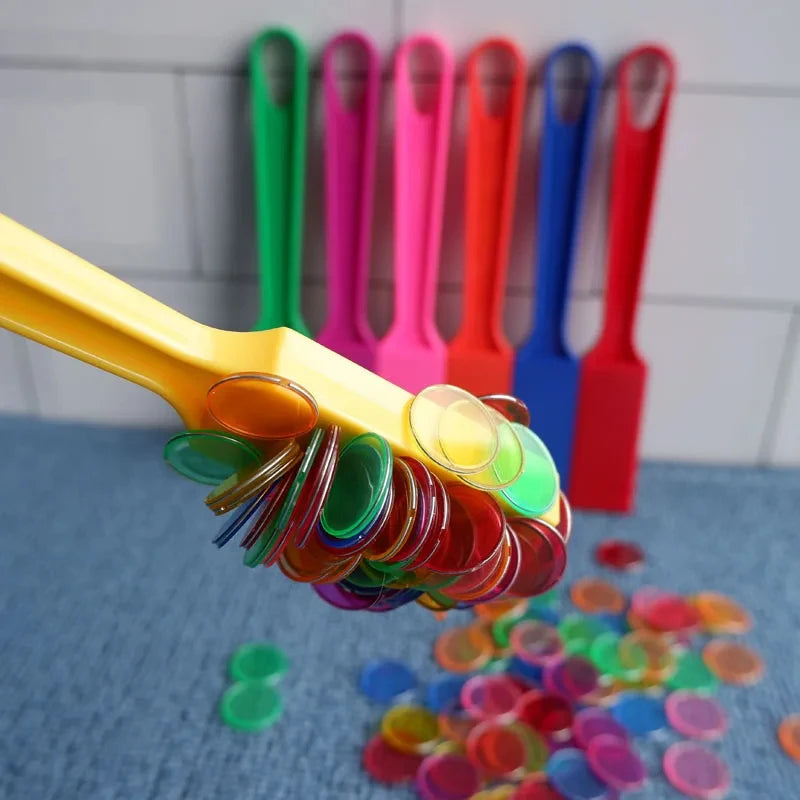 Montessori Bingo Magnetic Chips With Wand Set Game Counting Color Sorting Teaching Aids Science Educational Toy for Children Kid