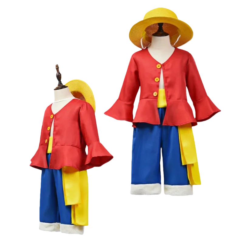 Boys Anime-Inspired Pirate Costume Set with Hat & Belt