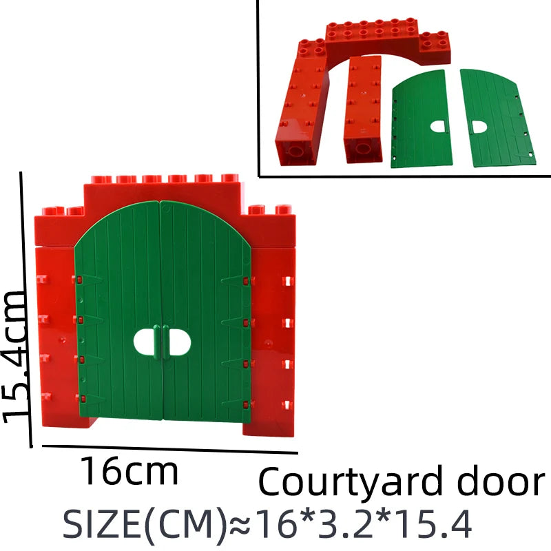Big building blocks house accessory parts roof window wall construction assemble  bricks educational toys for children gift