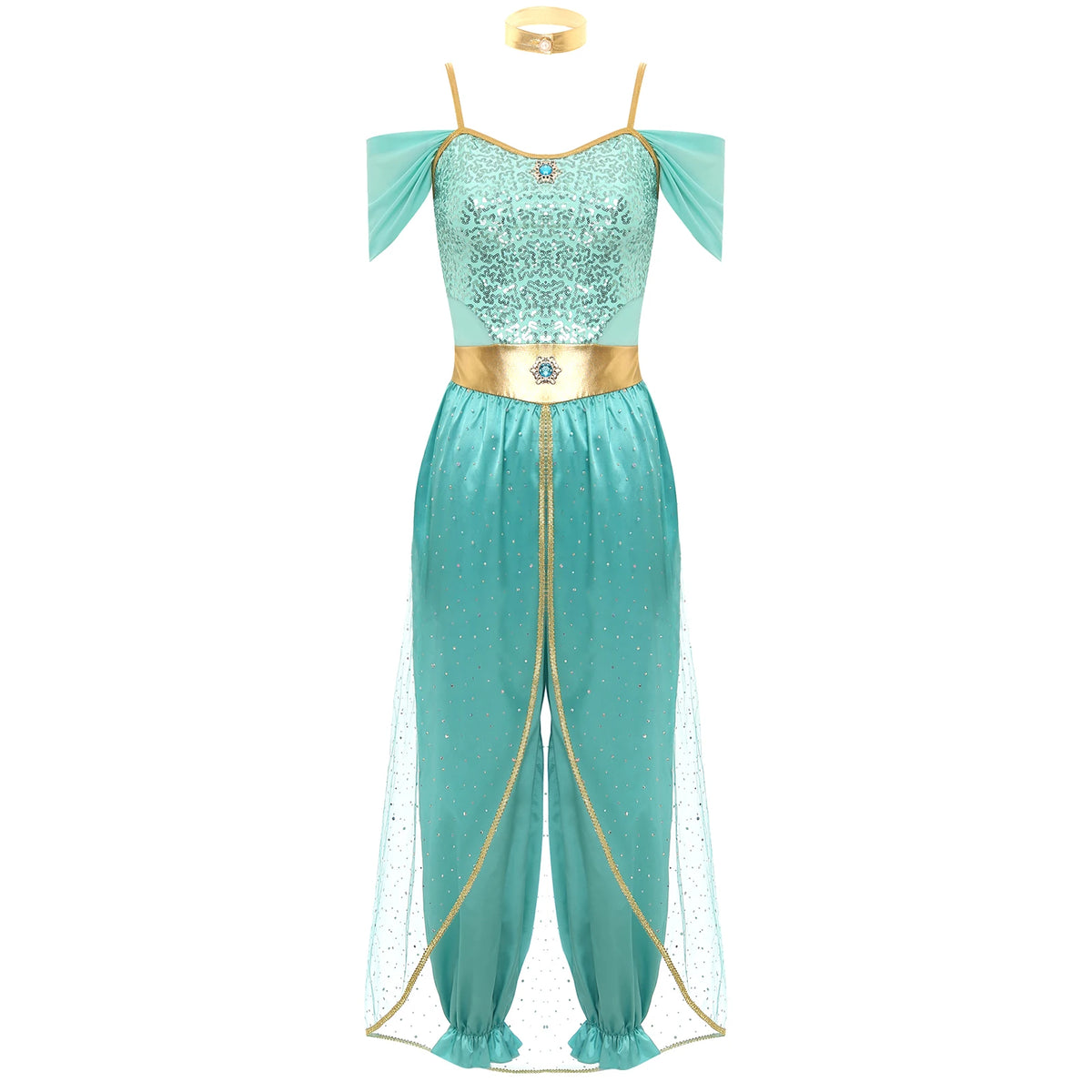 Arabian Princess Costume Embroidered Dance Outfit