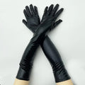 Adult Long Glossy Patent Leather Pole Dance Performance Gloves, Halloween Outfit Accessories, Form-Fitting Tight Gloves