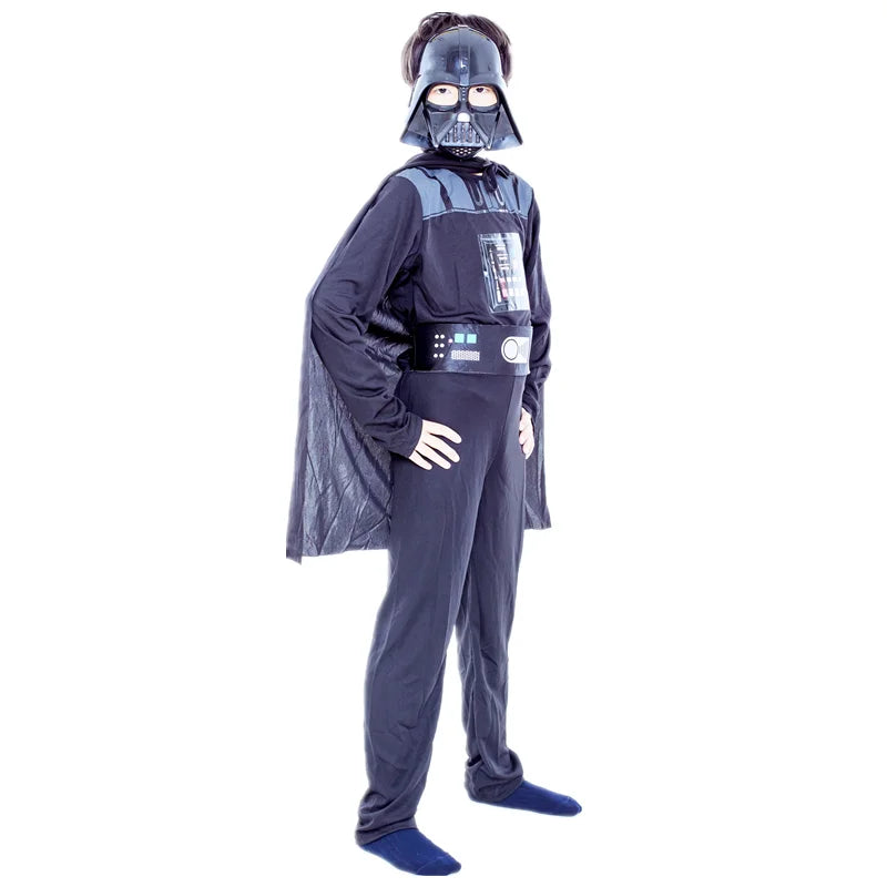 Boys Dark Villain Mask Cape Armor Costume for Halloween