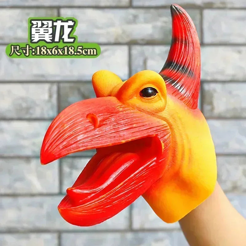 Hand Puppets Dinosaur head Model Toy T-Rex Dino Park Dolls Dinosaur Worlds Soft Toy for Gifts